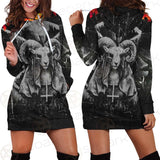 Hail Satan SED-0437 Hoodie Dress