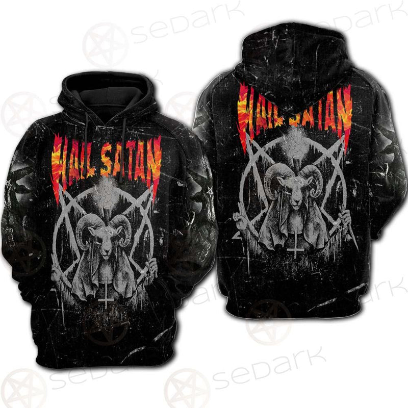Hail Satan SED-0437 Hoodie & Zip Hoodie Raglan