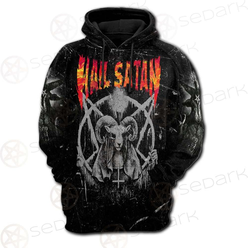 Hail Satan SED-0437 Hoodie & Zip Hoodie Raglan