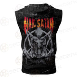 Hail Satan SED-0437 Zip Sleeveless Hoodie