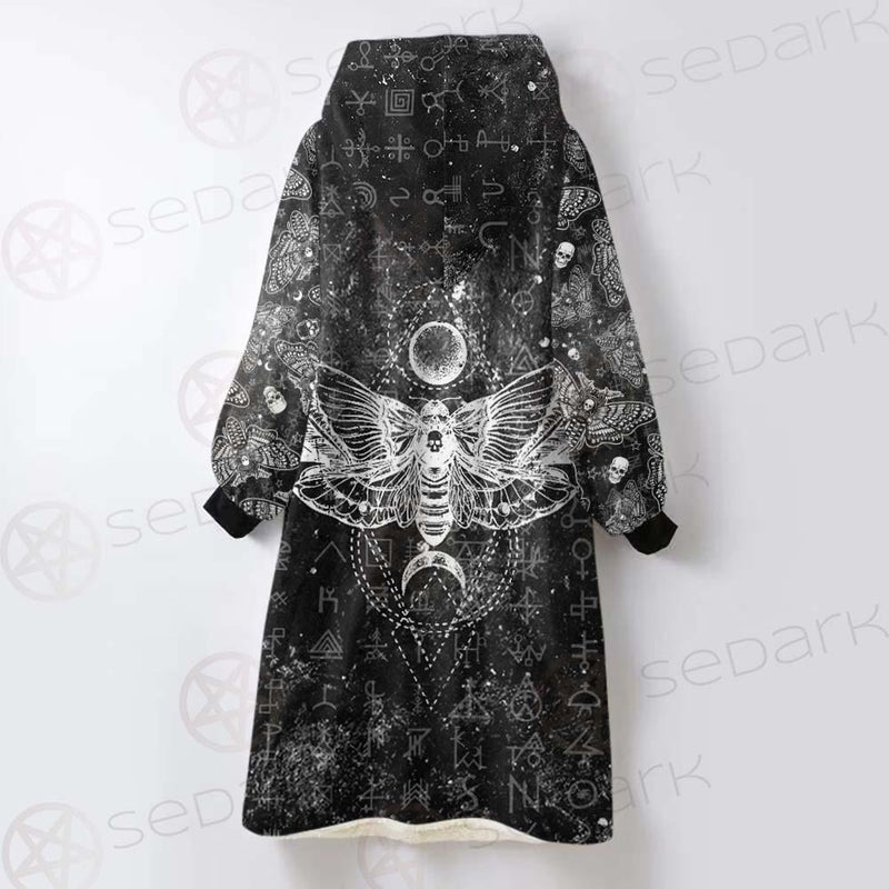Death Moth Butterfly SED-0438 Oversized Sherpa Blanket Hoodie