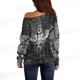 Death Moth Butterfly SED-0438 Off Shoulder Sweaters