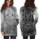 Viking And Norse Symbols SED-0441 Hoodie Dress