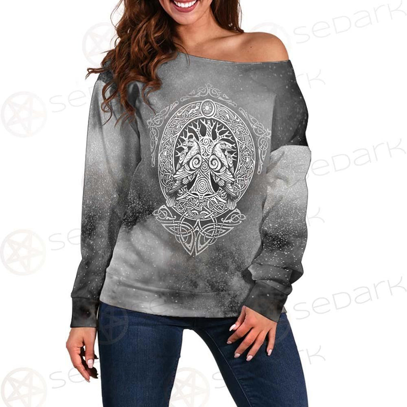 Viking And Norse Symbols SED-0441 Off Shoulder Sweaters