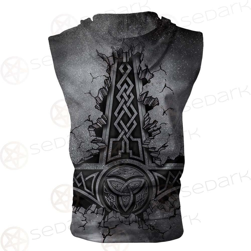 Viking And Norse Symbols SED-0441 Zip Sleeveless Hoodie