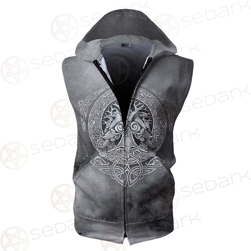 Viking And Norse Symbols SED-0441 Zip Sleeveless Hoodie