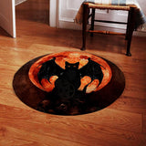 Satanic Moon Cat SED-0442 Round Carpet
