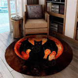 Satanic Moon Cat SED-0442 Round Carpet