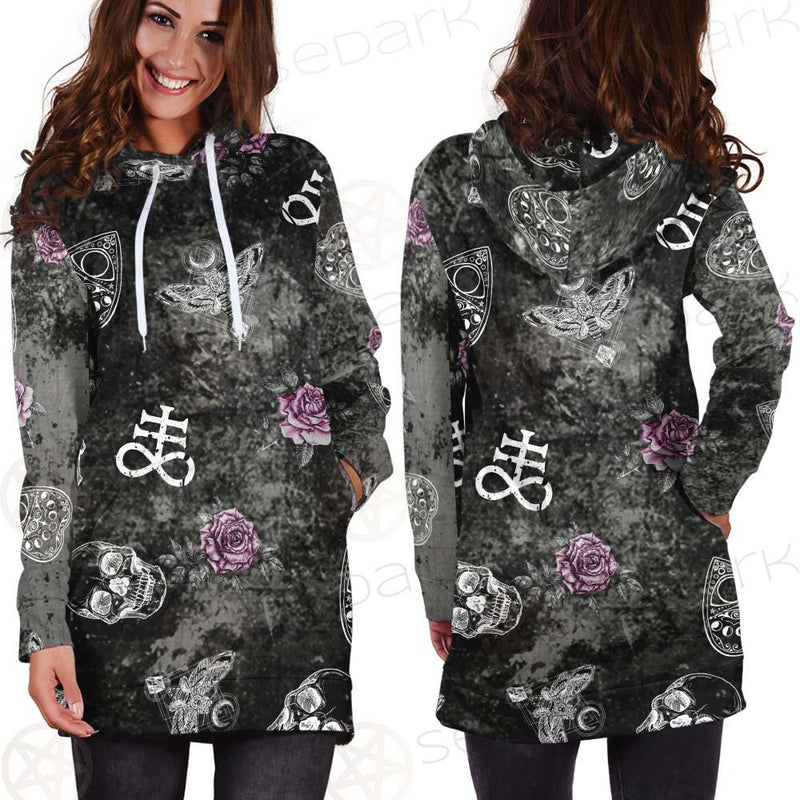 Ouija Death Moth Butterfly SED-0443 Hoodie Dress