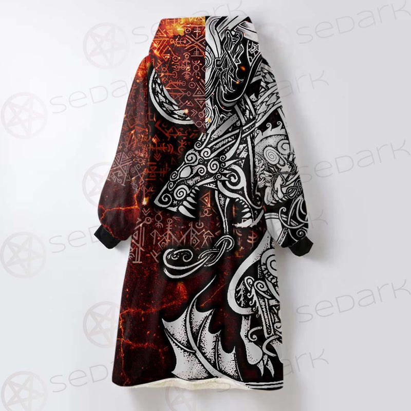 Viking Dragon SED-0444 Oversized Sherpa Blanket Hoodie