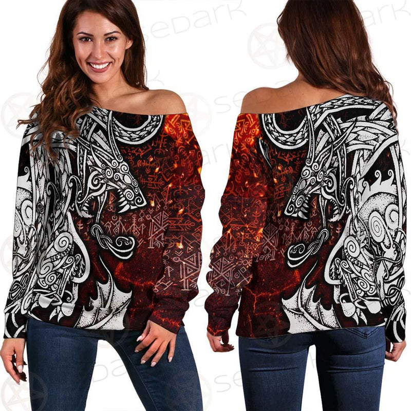 Viking Dragon SED-0444 Off Shoulder Sweaters