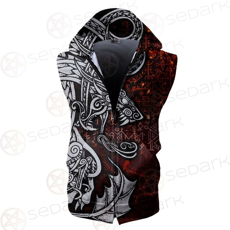 Viking Dragon SED-0444 Zip Sleeveless Hoodie
