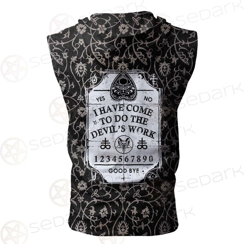 Devil'S Work SED-0448 Zip Sleeveless Hoodie