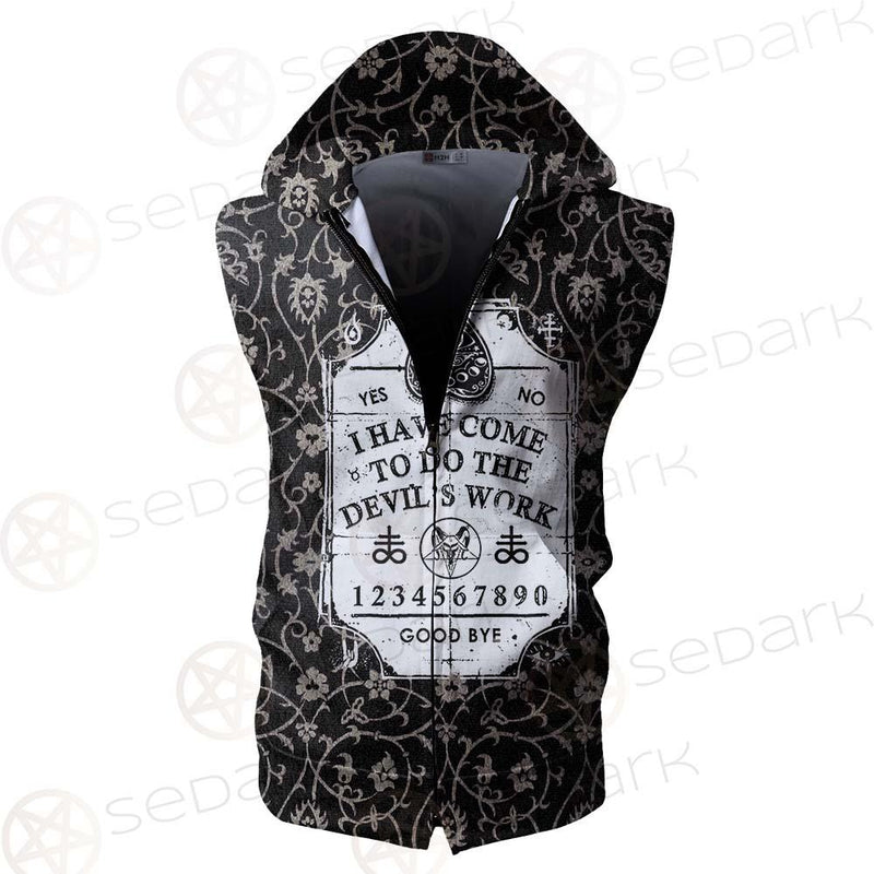 Devil'S Work SED-0448 Zip Sleeveless Hoodie