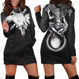Pentagram Skull Forest SED-0449 Hoodie Dress