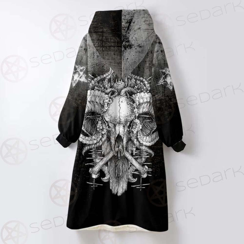 Pentagram Head SED-0450 Oversized Sherpa Blanket Hoodie