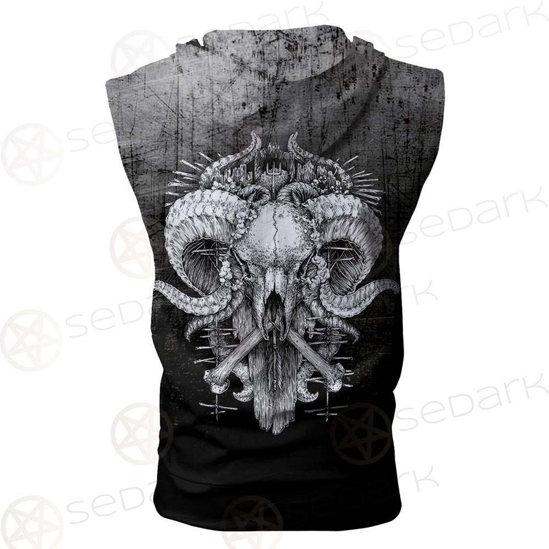 Pentagram Head SED-0450 Zip Sleeveless Hoodie