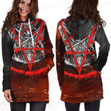 Red Baphomet SED-0453 Hoodie Dress