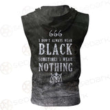Satan 666 Skulls SED-0455 Zip Sleeveless Hoodie