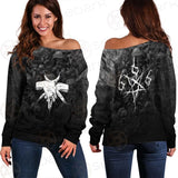 Satan 666 Black SED-0456 Off Shoulder Sweaters