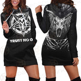 Hail Satan Trust No One SED-0457 Hoodie Dress