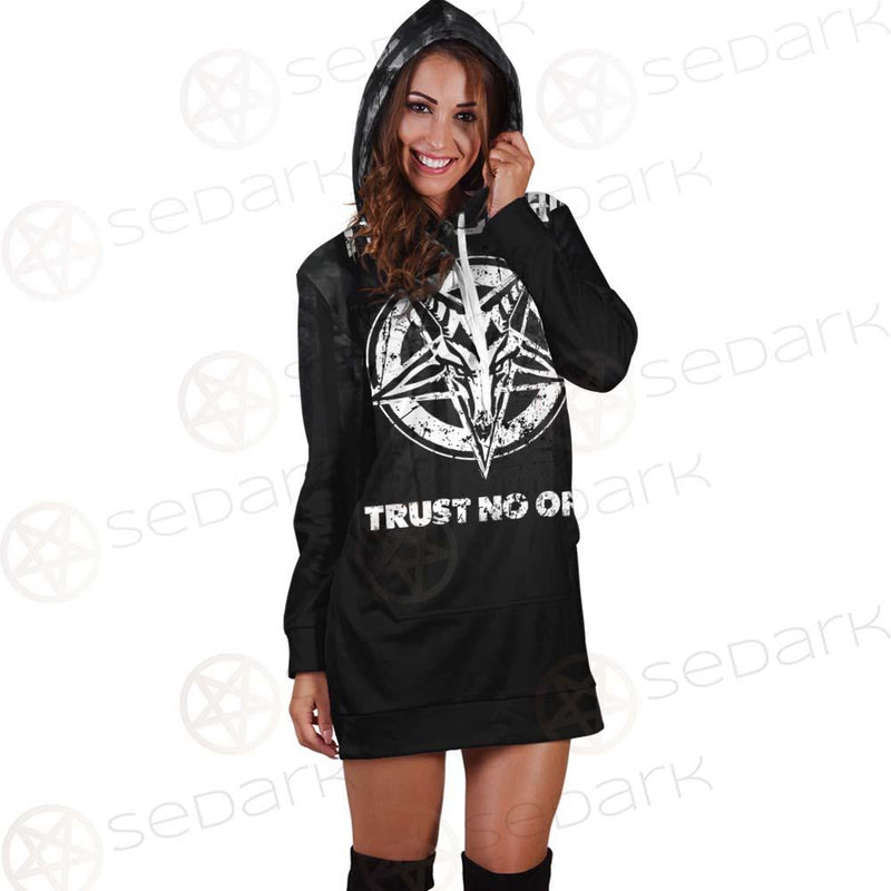 Hail Satan Trust No One SED-0457 Hoodie Dress