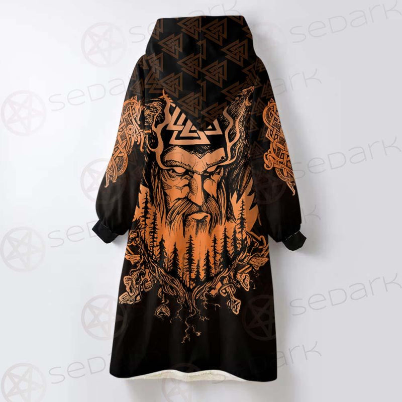 Viking Symbol SED-0459 Oversized Sherpa Blanket Hoodie