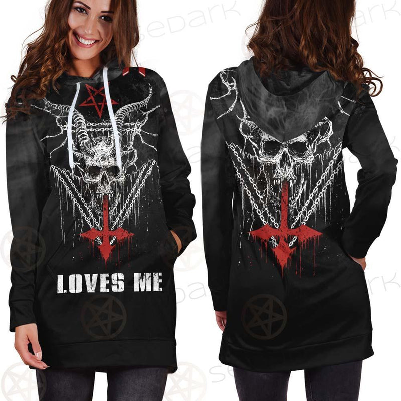 Satan Loves Me SED-0462 Hoodie Dress
