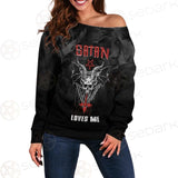 Satan Loves Me SED-0462 Off Shoulder Sweaters