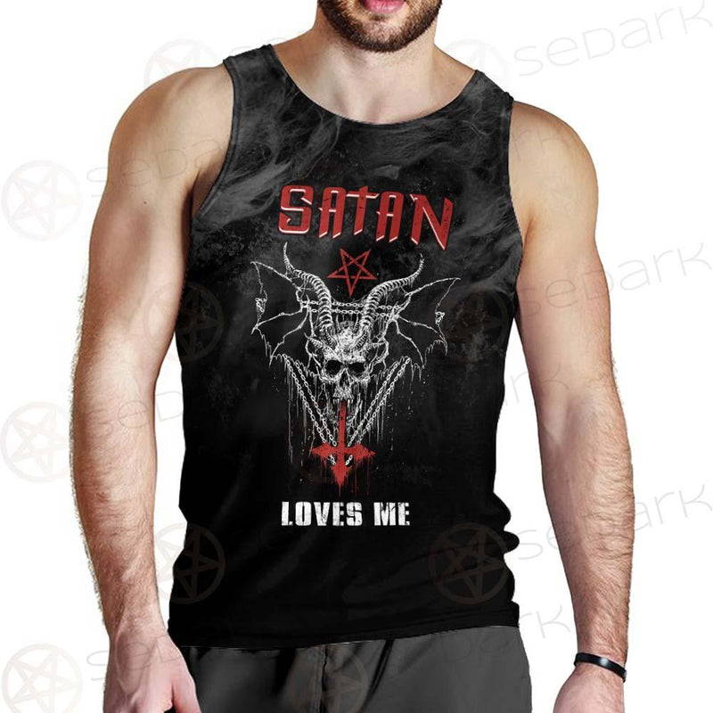 Satan Loves Me SED-0462 Men Tank-tops