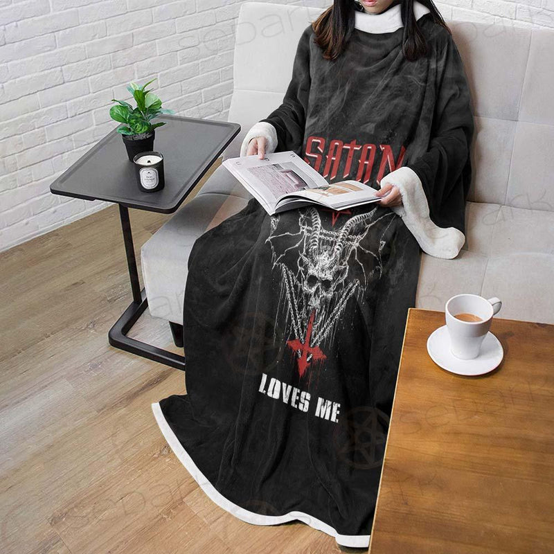 Satan Loves Me SED-0462 Sleeved Blanket