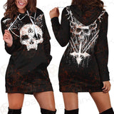 Satan Red SED-0465 Hoodie Dress