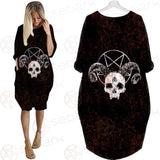 Satan Red SED-0465 Batwing Pocket Dress