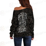 Gothic Ouija Board SED-0466 Off Shoulder Sweaters