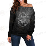 Sigil Of Satan Symbol SED-0470 Off Shoulder Sweaters