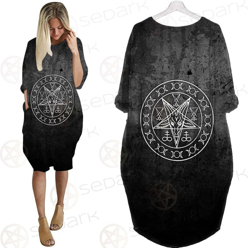 Sigil Of Satan Symbol SED-0470 Batwing Pocket Dress