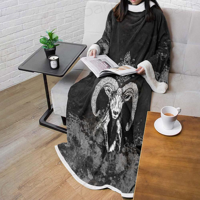 Sigil Of Baphomet 666 SED-0475 Sleeved Blanket