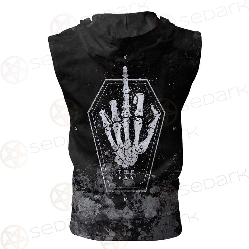 Sigil Of Baphomet 666 SED-0475 Zip Sleeveless Hoodie