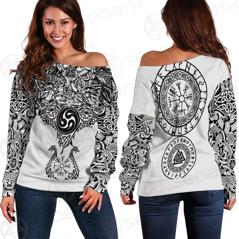 Viking Symbol SED-0476 Off Shoulder Sweaters