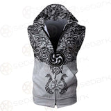 Viking Symbol SED-0476 Zip Sleeveless Hoodie