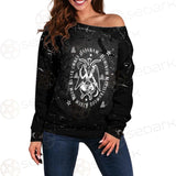 Avete Omnes Satanam SED-0481 Off Shoulder Sweaters