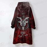 Satan 666 Call Me SED-0485 Oversized Sherpa Blanket Hoodie