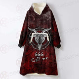 Satan 666 Call Me SED-0485 Oversized Sherpa Blanket Hoodie