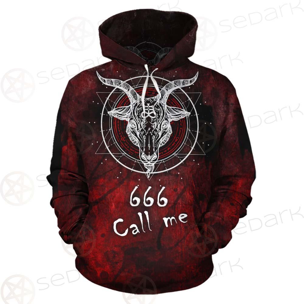 Satan 666 Call Me SED-0485 Hoodie & Zip Hoodie