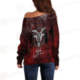 Satan 666 Call Me SED-0485 Off Shoulder Sweaters