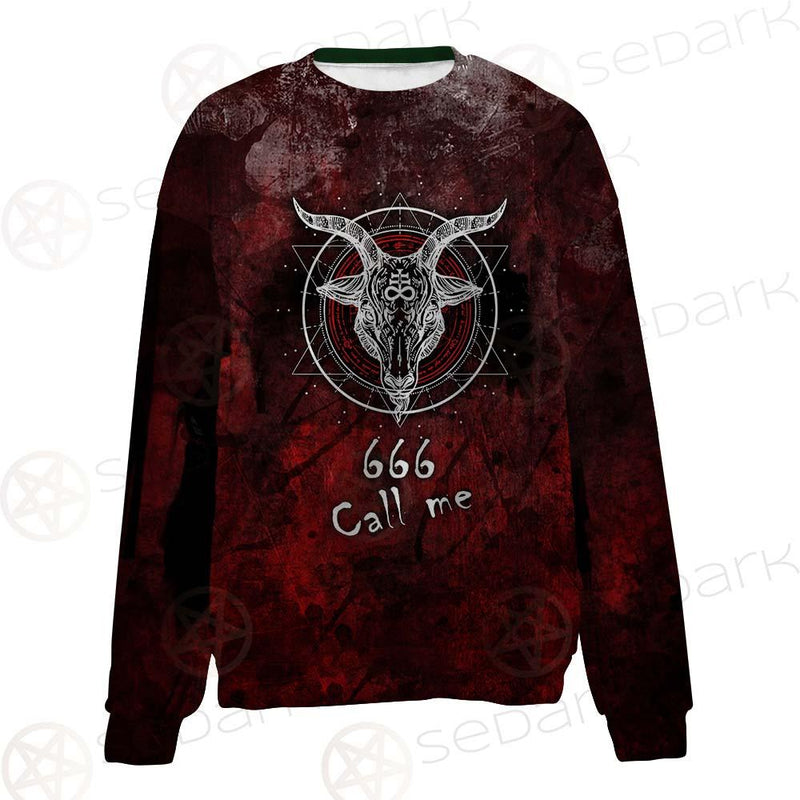 Satan 666 Call Me SED-0485 Unisex Sweatshirt
