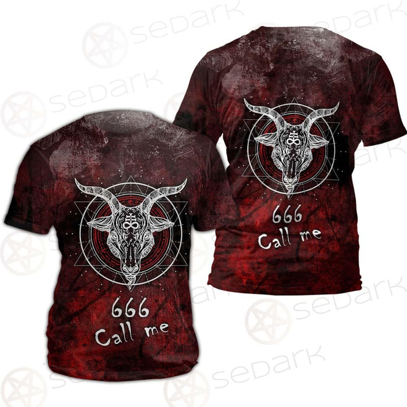 Satan 666 Call Me SED-0485 Unisex T-shirt