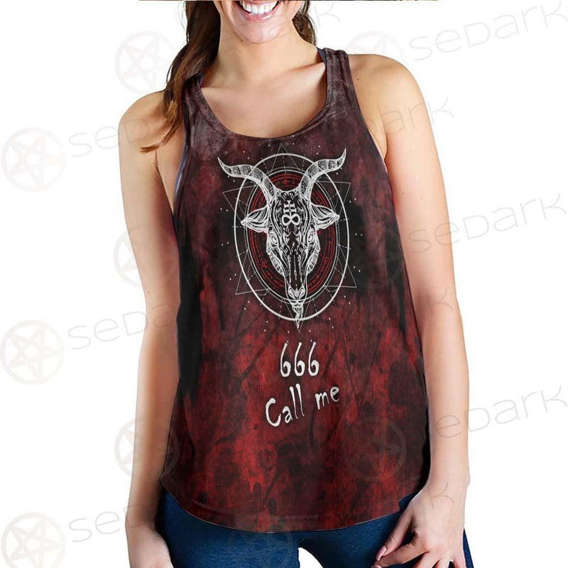 Satan 666 Call Me SED-0485 Women Tank Top