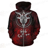 Satan 666 Call Me SED-0485 Hoodie & Zip Hoodie
