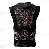 Viking Head Art SED-0486 Zip Sleeveless Hoodie